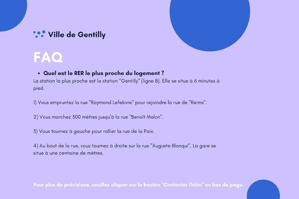 Paris Gentilly Appartement Tout Equipe - Rer B Exteriör bild