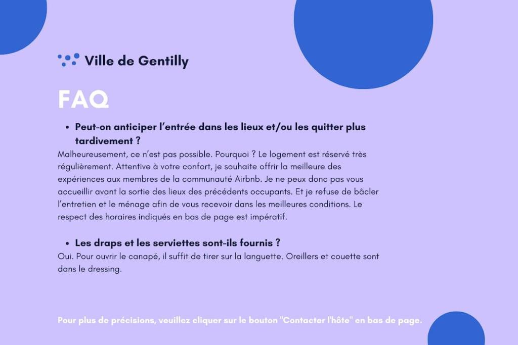 Paris Gentilly Appartement Tout Equipe - Rer B Exteriör bild
